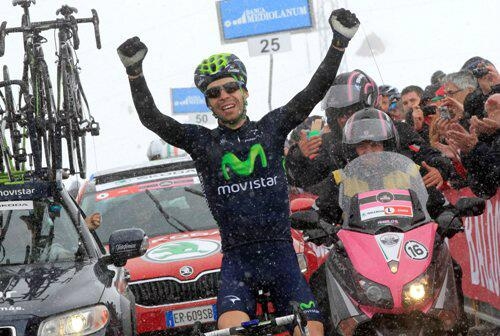 Висконти выигрывает снежный этап Джиро