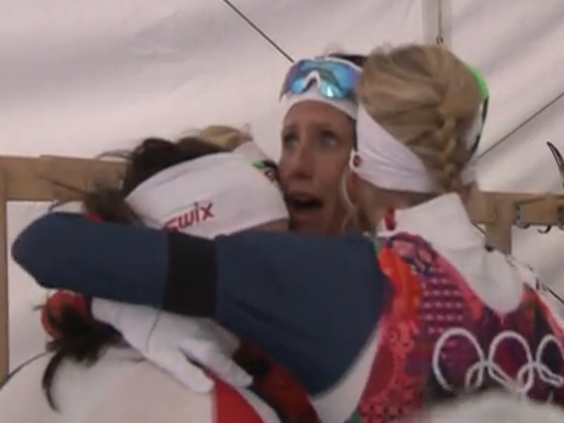 Лыжные гонки, Олимпийский скиатлон, женщины(видео)