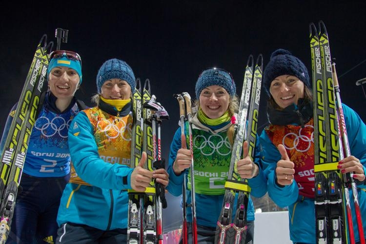 Россиянки-вторые в эстафете, украинки-Олимпийские чемпионки