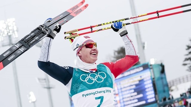 Симен Крюгер-олимпийский чемпион в скиатлоне,