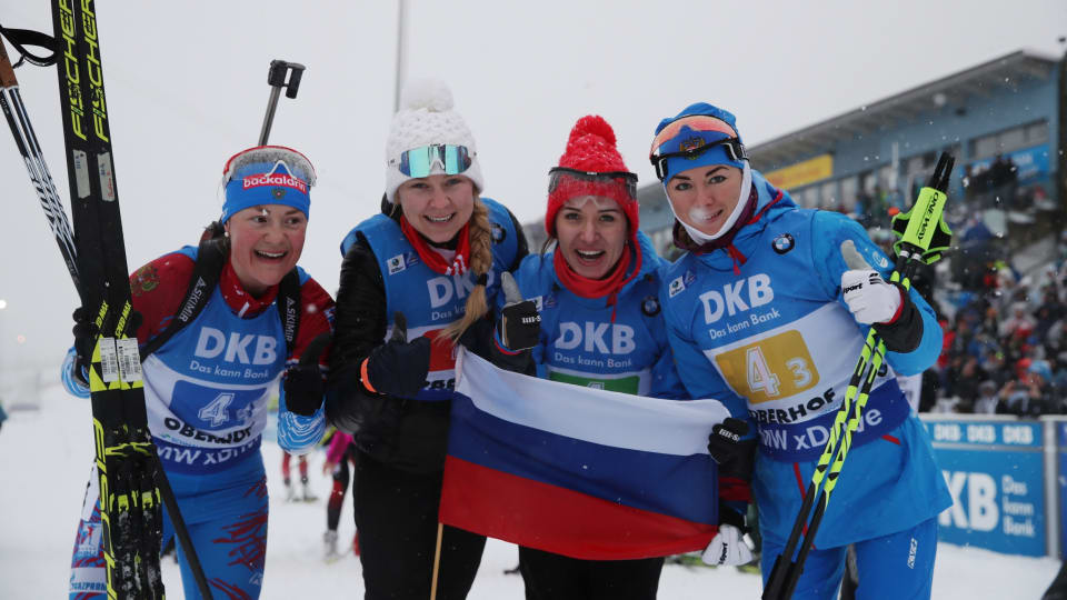 Россиянки выиграли эстафету в Оберхофе!