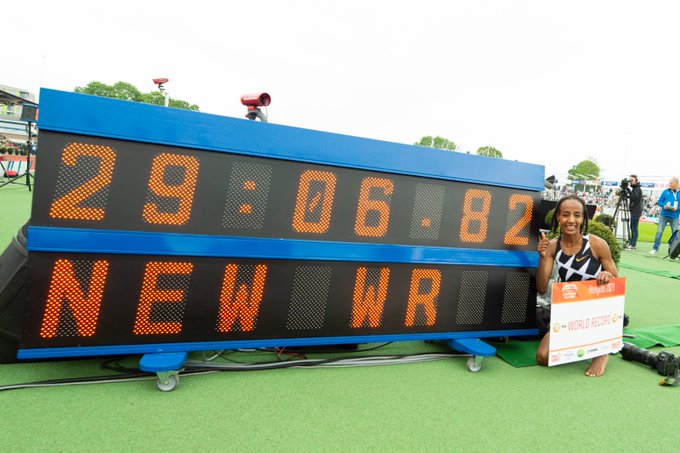 Хассан-мировой рекорд на 10000 метров